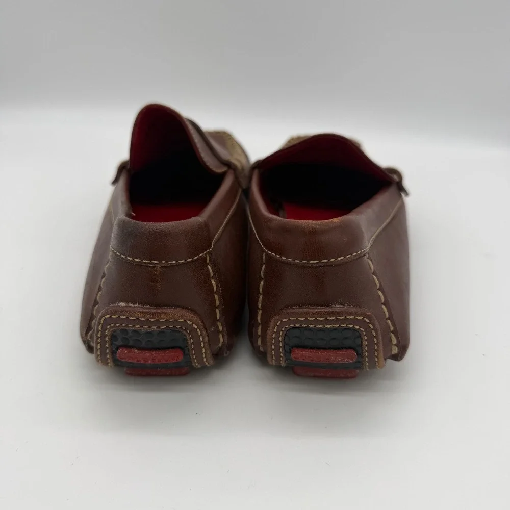 Cole Haan Country Vintage Women's Brown Leather Driving Square Toe Loafers 8.5AA